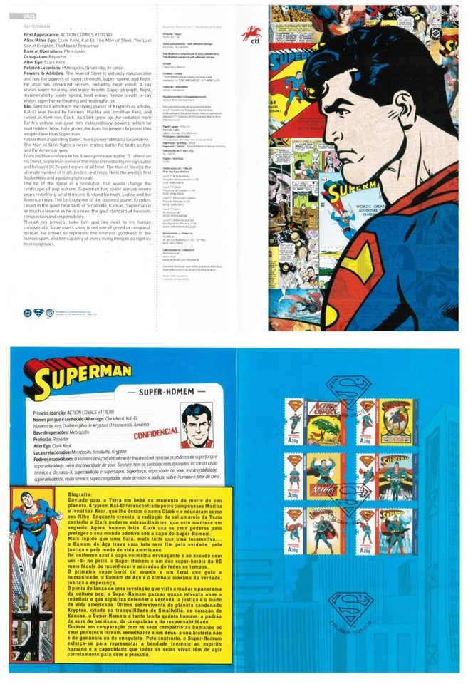PORTUGAL 2025 Superman - booklet (self adhesive) MNH - Image 1 of 1
