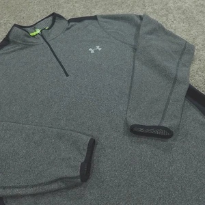 Under Armour Pullover Herren XXL 1/4 Zip Pull Over Loose Fit Coldgear grau - Bild 1 von 10
