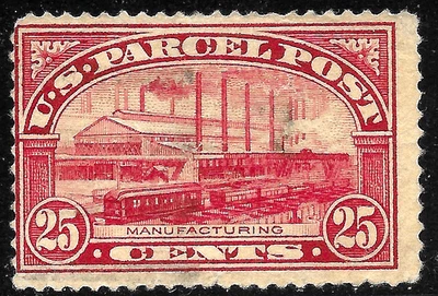 US 1913 SC# Q9 PARCEL POST MANUFACTURING 25¢  USED - Image 1 of 2