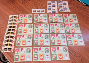 Posten Vintage Weihnachten gummierte Siegel/Briefmarken/Aufkleber MUST SEE - Bild 1 von 5