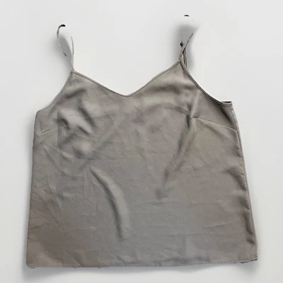 Banana Republic Women’s Gray Camisole Tank Top Spaghetti Strap V Neck Size XL - Image 1 of 4