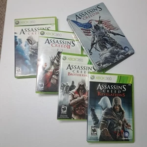 Assassin's Creed Xbox 360 Lot 4 Games CIB tested plus tin case(empty) - Bild 1 von 5