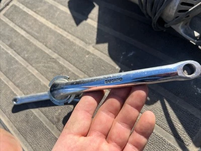 Vintage Sugino 1983 165mm Cr-Mo One Piece BMX Crankset Old School VGC - Image 1 of 4