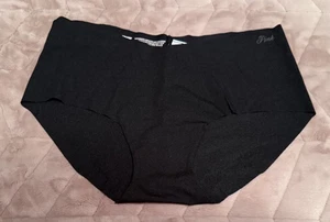 Panty Hiphugger Victoria's Secret ROSA Logo Negro Sólido No Show ~ GRANDE ~ ¡NUEVO CON ETIQUETAS! - Imagen 1 de 8