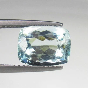 3,04 Ct Acqua Naturale Blu Buona Lucentezza Acquamarina Bellissimo Cuscino Taglio-2278 - Foto 1 di 2