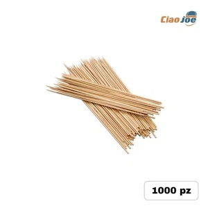 Brochettes En Bois De Bambou Pour Arrosticini 25 CM 1000 PIÈCES - Imagen 1 de 3