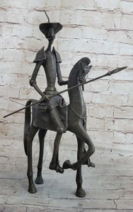 Bronze Sculpture Abstract Modern Art Don Quixote Hot Cast Figurine Dali Artwork - Picture 1 of 10