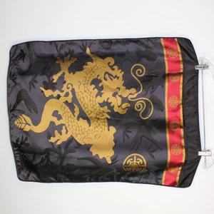 Housse standard coussin simili palais dragon or rouge noir oriental jacquard 20x26 - Photo 1/5