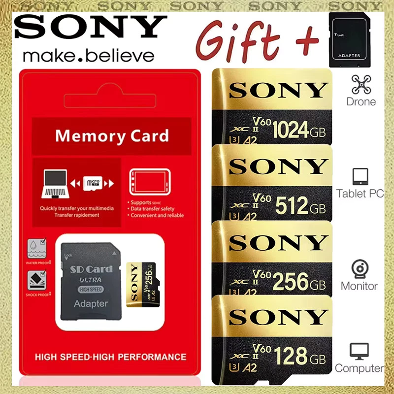SONY 1TB Scheda Micro SD Scheda di Memoria Ad Alta Velocità MIni Scheda - Immagine 1 di 4