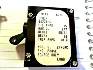 INTERRUPTOR DE CIRCUITO ONAN 320-1320 15 AMP AIRPAX UPG1-25775-6 NUEVO - Imagen 1 de 2