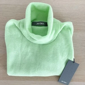 Jac + Jack Wool Cashmere Blend Knit Jumper Size XS Marlu Roll Neck Green New - Picture 1 of 13