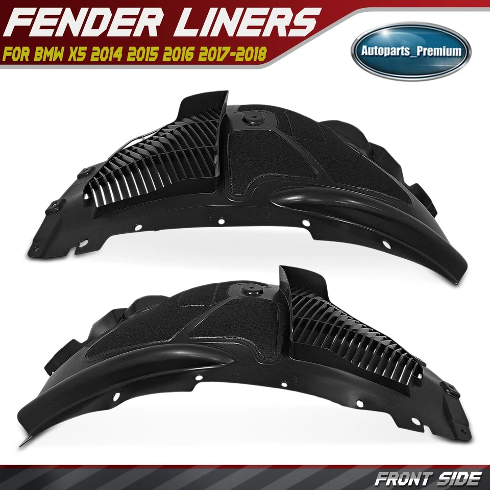 2x Forros de guardabarros interiores delanteros protector contra salpicaduras para BMW X5 F15 / F85 2014 2015-2018 Foto 1 de 4