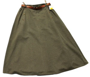 Banken Damen Rock Polyester 30 Grad waschbar mit Gürtel Farbe Olive Gr. 42 - Picture 1 of 2