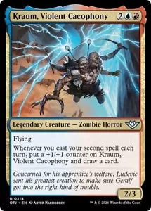 KRAUM, VIOLENT CACOPHONY x4 mtg casi nuevo-m Outlaws of Thunder Junction 4 sin circular - Imagen 1 de 1