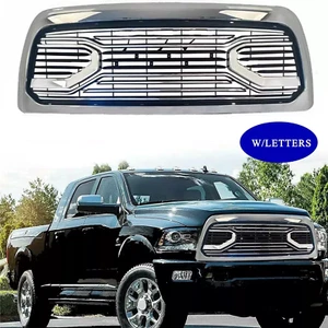Chrome Big Horn Front Grille Fits for Ram 2500 3500 2010-2018 W/Letters - Foto 1 di 7
