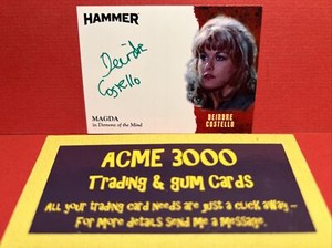 Unstoppable HAMMER Horror Series 1 - DEIRDRE COSTELLO Autograph Card DC2 GREEN