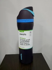 Owala FreeSip Stainless Steel Water Bottle / 24oz / Color: Midnight Surf - Picture 1 of 9