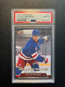 2020-21 Upper Deck Alexis Lafreniere Young Guns Canvas Rookie PSA 10 - Picture 1 of 2