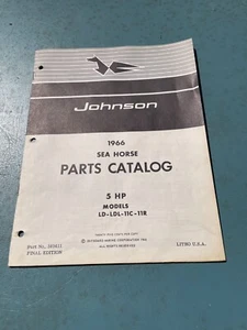 1966 Johnson Sea Horse Parts Catalogs 5 HP Models - Picture 1 of 1