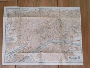 MAPA ORIGINAL VINTAGE 1925 DE FRANKFURT AM MAIN / HESSE / ALEMANIA - Imagen 1 de 4