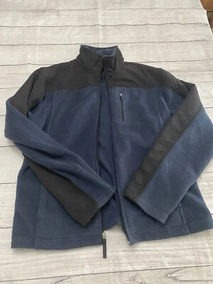 Reel Legends XL Full Zip Jacket Blue Mock Collar Pockets - Image 1 of 3