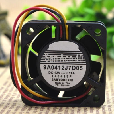 SANYO 9A0412J7D05 DC12V 0.11A 4015 4CM Chassis Cooling Industrial Fan Mute - Image 1 of 4