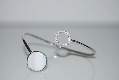 BRAZALETE MORELLATO MODERNO ITALIANO ALTA COSTURA ESTERLINA Y PIEDRAS DECLARACIÓN Foto 1 de 4