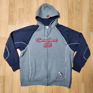 Disneyland Resort 55 felpa full zip uomo tg 2XL nuova con etichetta grigia Topolino - Foto 1 di 13