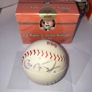 Cal Ripken Jr Signed Autographed Foam Baseball + Career Highlights Set /5000 - Picture 1 of 9