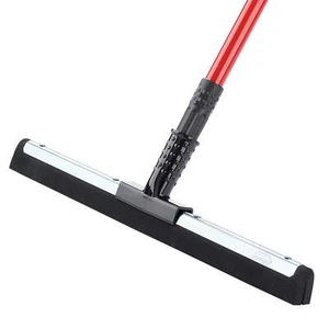 High Power Commercial 20" Rubber Flex Blade Floor Squeegee Red Steel Handle New - Picture 1 of 9