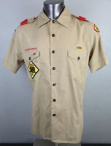 VINTAGE BOY SCOUTS OF AMERICA BSA YOSEMITE AREA COUNCIL Official Uniform Shirt L - Picture 1 of 15