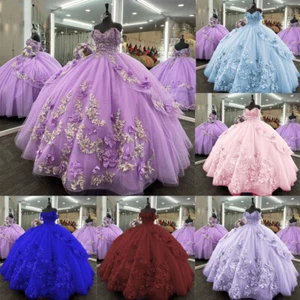 Sweet 15 16 Quinceanera Dresses Princess Ball Gowns Prom Vestidos De 15 Anos - Picture 1 of 24