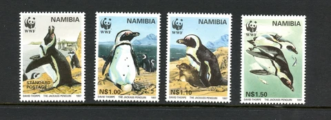 O646  Namibia  1997  fauna birds Jackass Penguins 4v.  MNH Cover