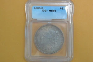 1885-O Morgan Dollar ICG MS66 - Picture 1 of 4