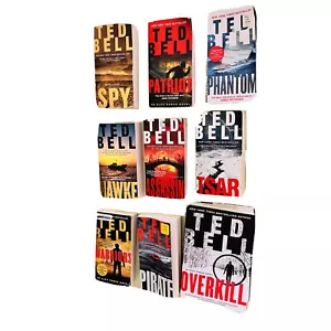 Ted Bell Alex Hawke Books 9pc Set Paperback & Hardback Spy Thriller Action - Picture 1 of 6