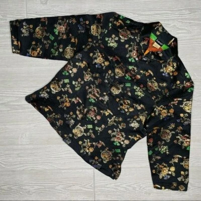 Camisa chaqueta bolero vintage Fredericks of Hollywood inspirada en Asia con nudo de rana Foto 1 de 4