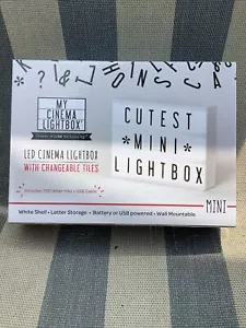 My Cinema Lightbox - The Mini Cinema Lightbox, Led Changeable Quote Sign To Crea - Picture 1 of 2