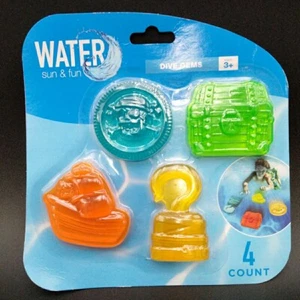 Dive Gems Four Pack Fun for Summer Pool Time Brightly Colored Faux Gemstones - Picture 1 of 2