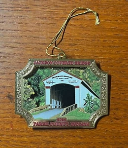 Jackson Covered Bridge Parke County Indiana Ornament - Bild 1 von 2