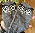 Kate Spade New York Wise Owl Gray Wool Blend Mittens