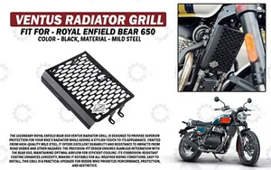 Fit For Royal Enfield "Bear 650 Mild Steel Black Ventus Radiator Grill" - Foto 1 di 5
