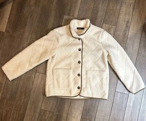 $250 NWOT Lauren Ralph Lauren Sherpa Cream Jacket Coat, L LARGE - Picture 1 of 5