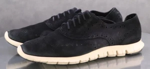 Cole Haan Zero Grand Women's Wingtip Comfort Shoes Size 10 Suede Black D44060 - Picture 1 of 11