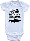 Combinaison bébé une pièce I Love Fishing with My Grandma
