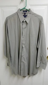 STAFFORD, HERREN HEMD, 100% BAUMWOLLE, GRAU, LANGARM, GR.L, RELAXED FIT, SEHR GUTER ZUSTAND - Bild 1 von 3