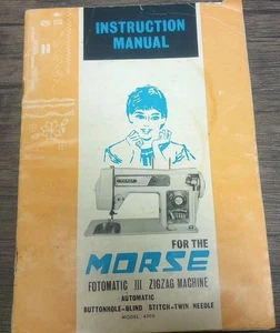 MORSE Fotomatic III 4300 Zickzack Nähmaschine Bedienungsanleitung 31 Seiten - Bild 1 von 7