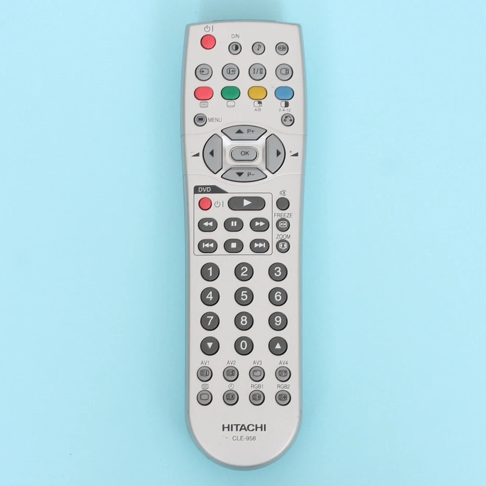 Genuine Hitachi CLE-958 TV Remote Control 32PD5000TA 42PD5000TA 42PD5000MA - Image 1 of 2