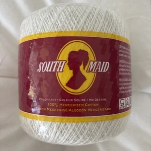 South Maid Colorcraft Crochet Thread Color 001 White Size 10 400 Yards - Picture 1 of 2