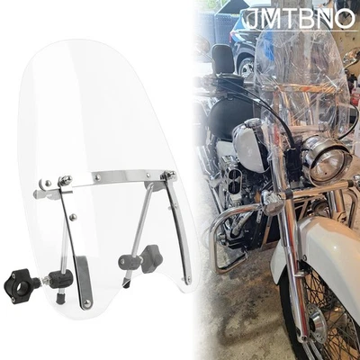  Parabrisas grande transparente 19"x17" para Yamaha V-Star 650 900 1100 1300 Foto 1 de 4