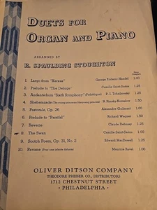 Duetos para órgano y piano arr Spaulding Stoughton Sheherazade Ditson Co 1936 SM1 - Imagen 1 de 6